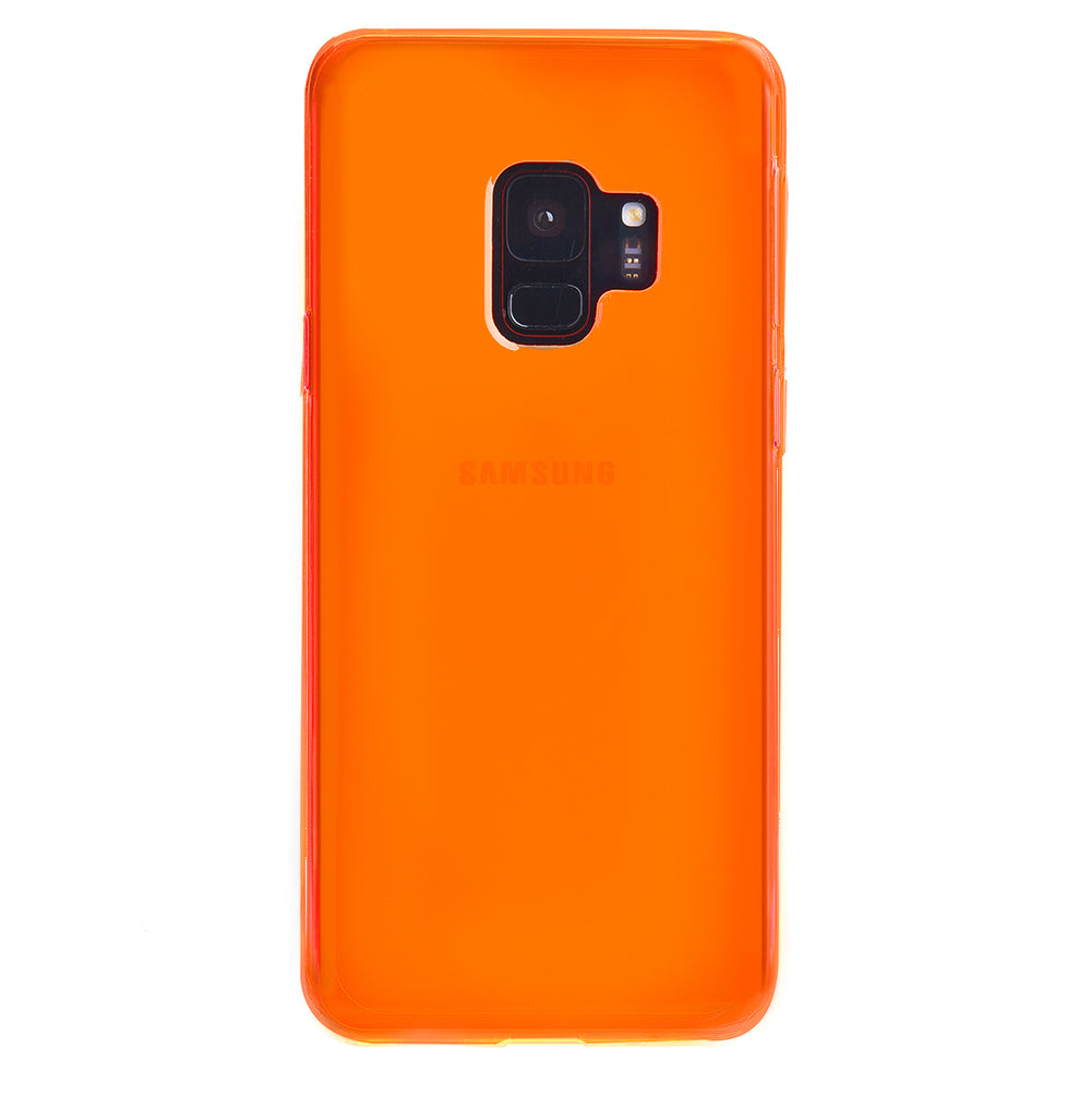 Neon Orange Clear Samsung Case