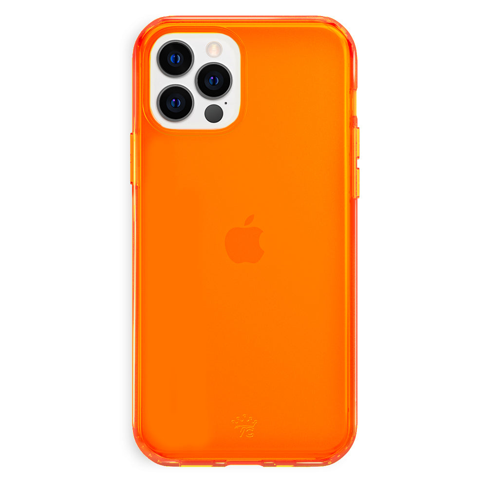 Neon Orange Clear iPhone Case