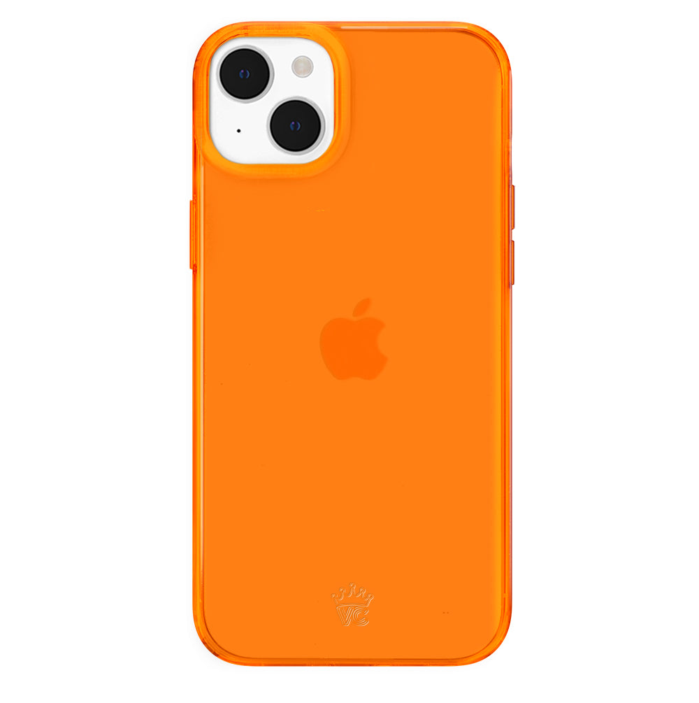 Neon Orange Clear iPhone Case