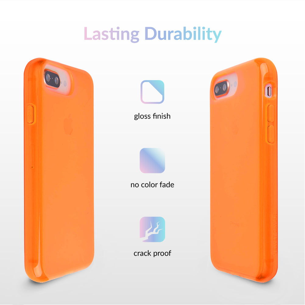 Neon Orange Clear iPhone Case