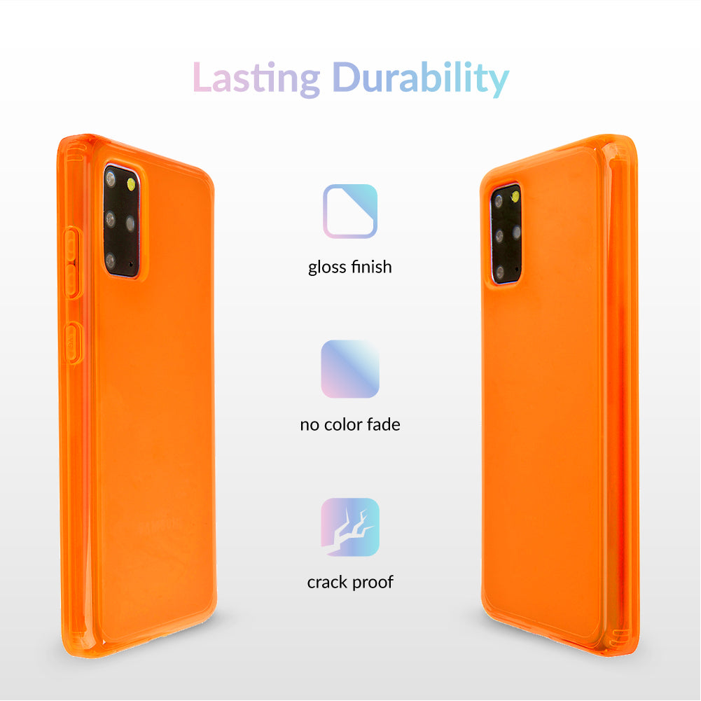 Neon Orange Clear Samsung Case