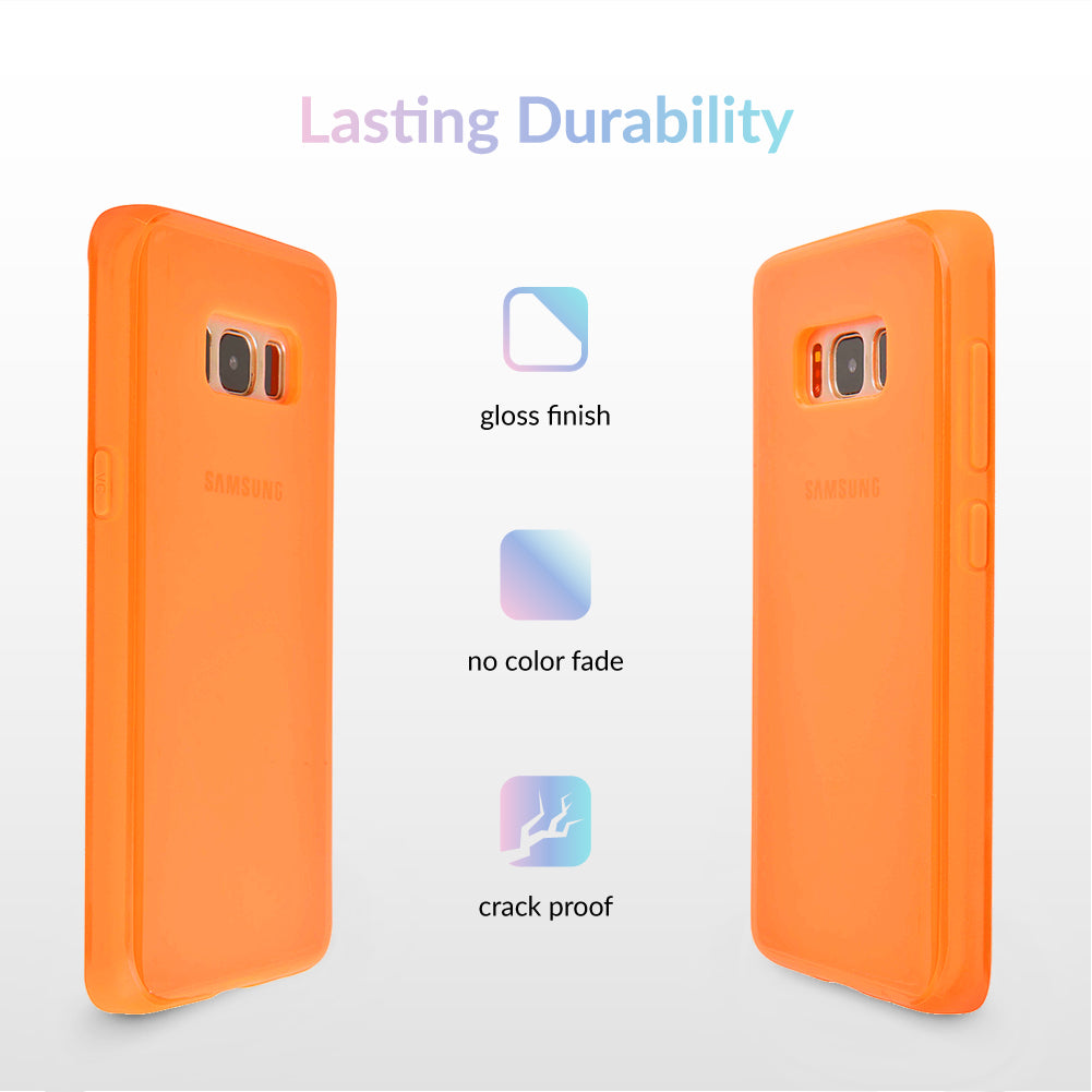 Neon Orange Clear Samsung Case