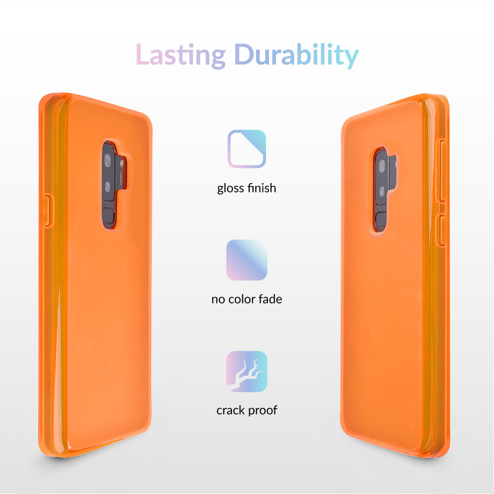Neon Orange Clear Samsung Case