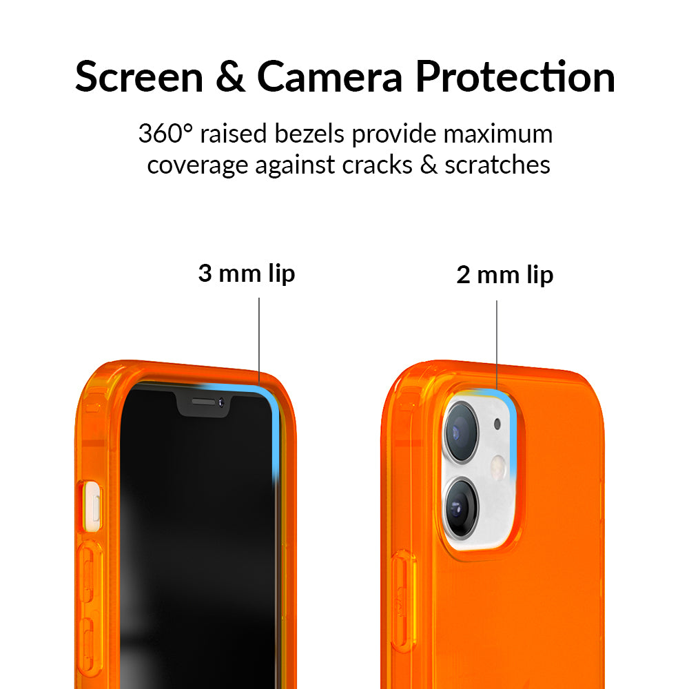 Neon Orange Clear iPhone Case