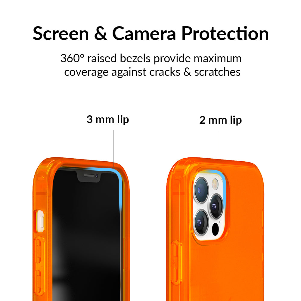 Neon Orange Clear iPhone Case