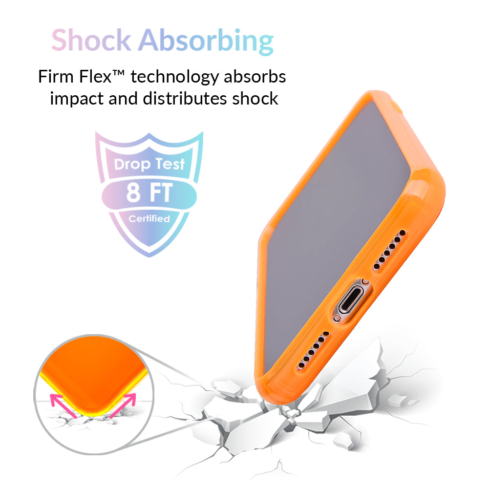 Neon Orange Clear iPhone Case