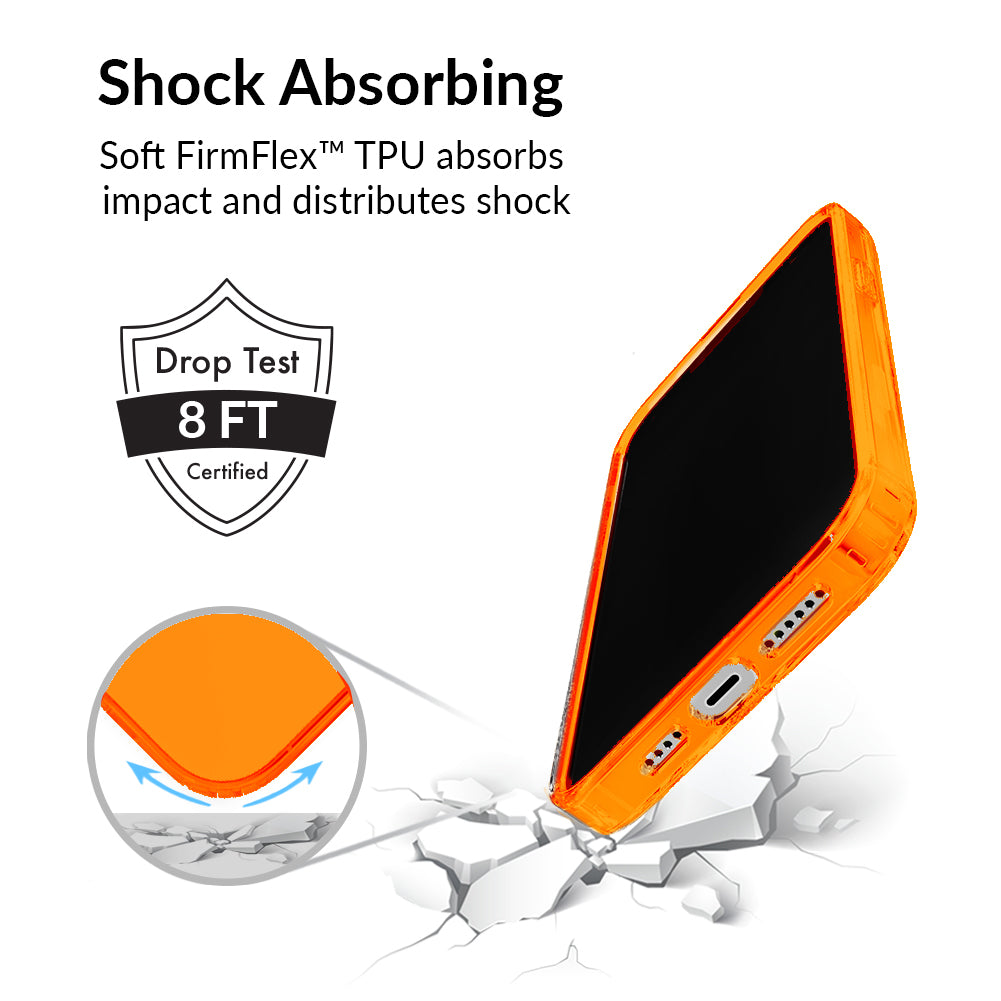 Neon Orange Clear iPhone Case