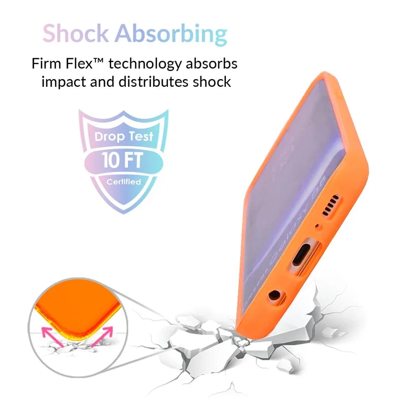 Neon Orange Clear Samsung Case