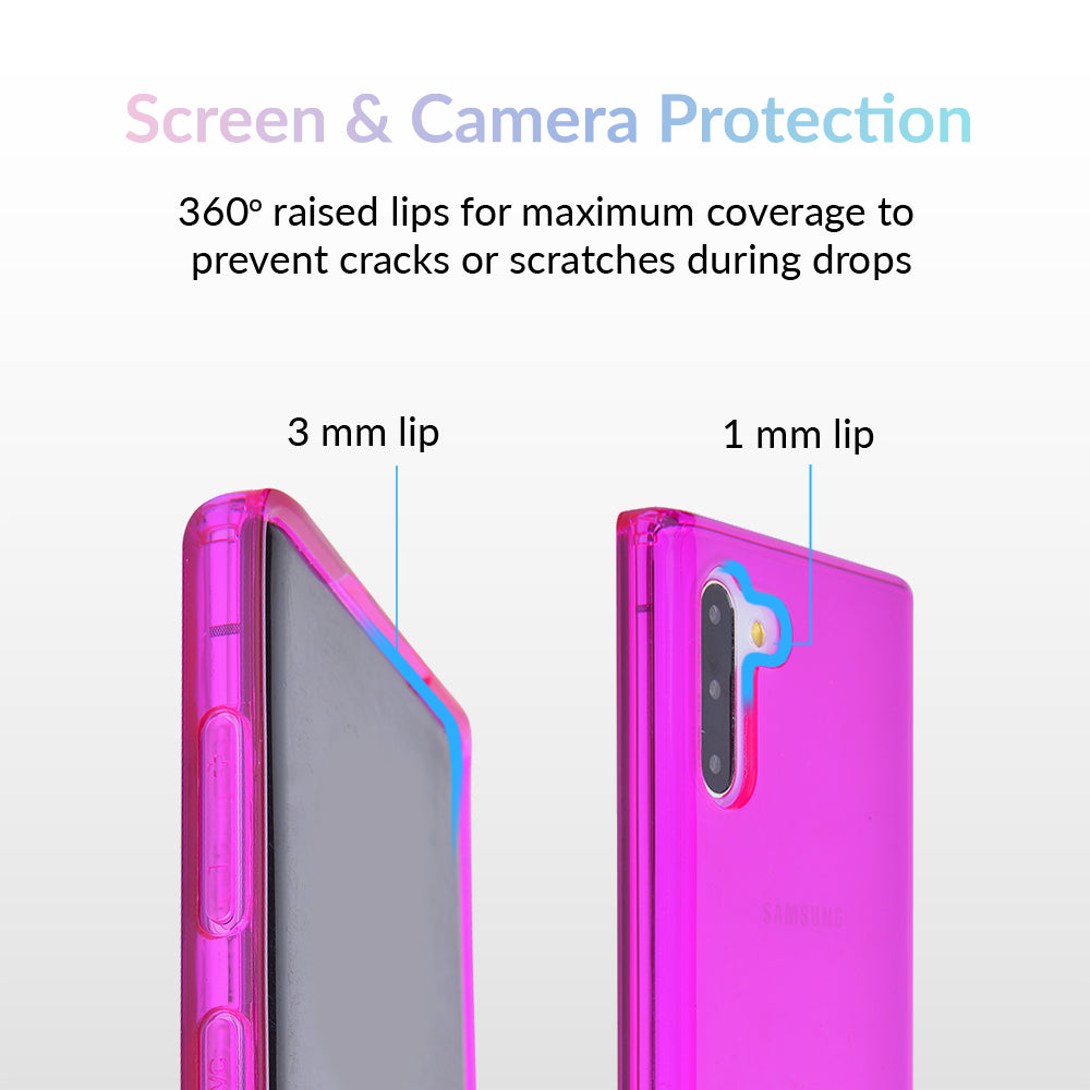 Neon Purple Clear Samsung Case