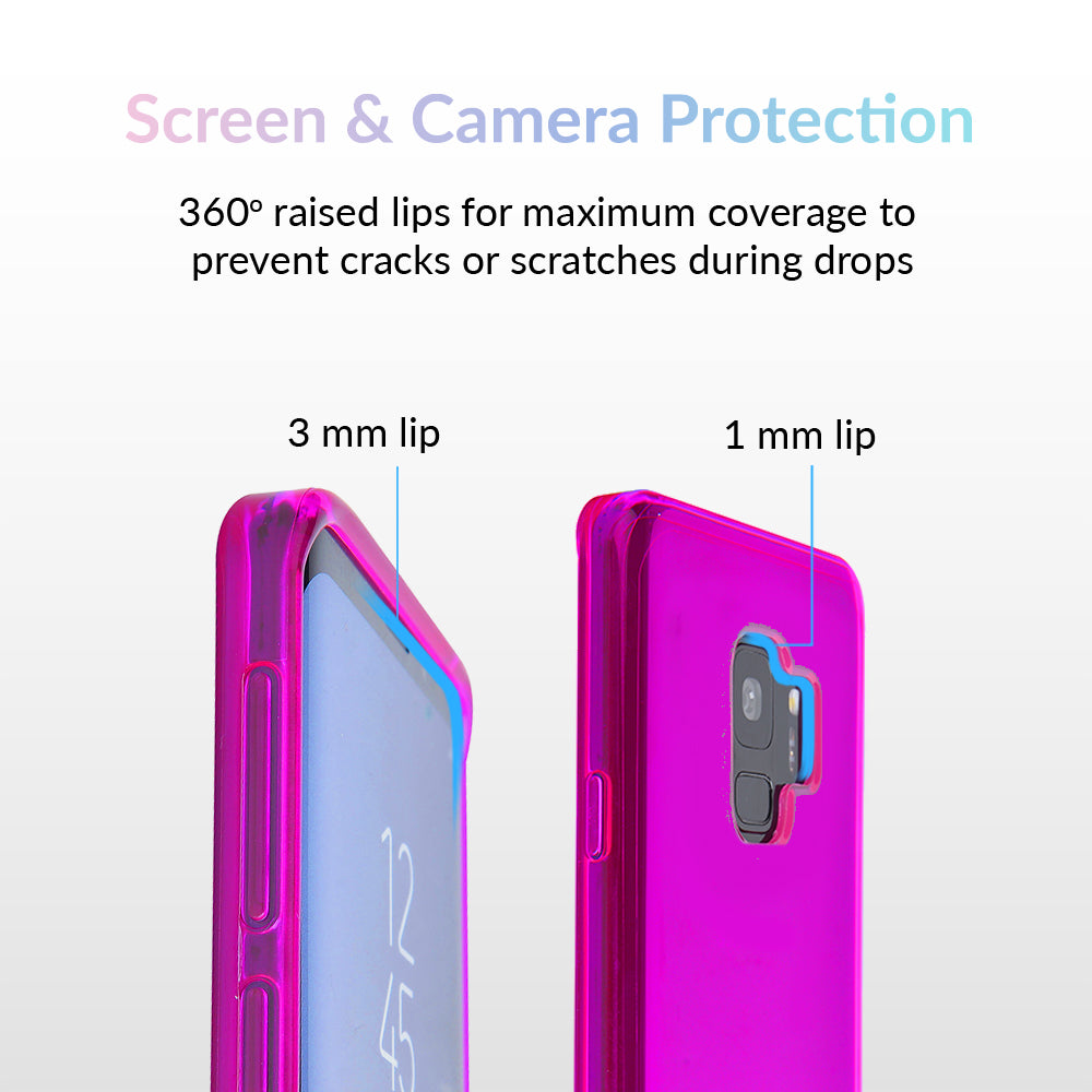 Neon Purple Clear Samsung Case