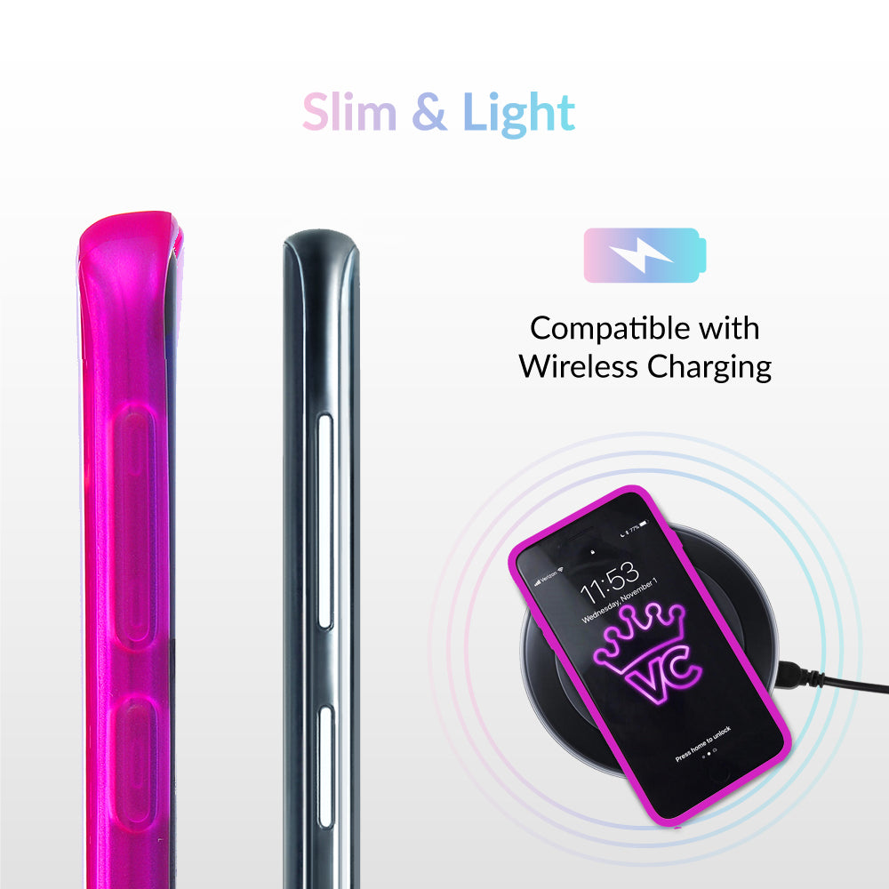 Neon Purple Clear Samsung Case