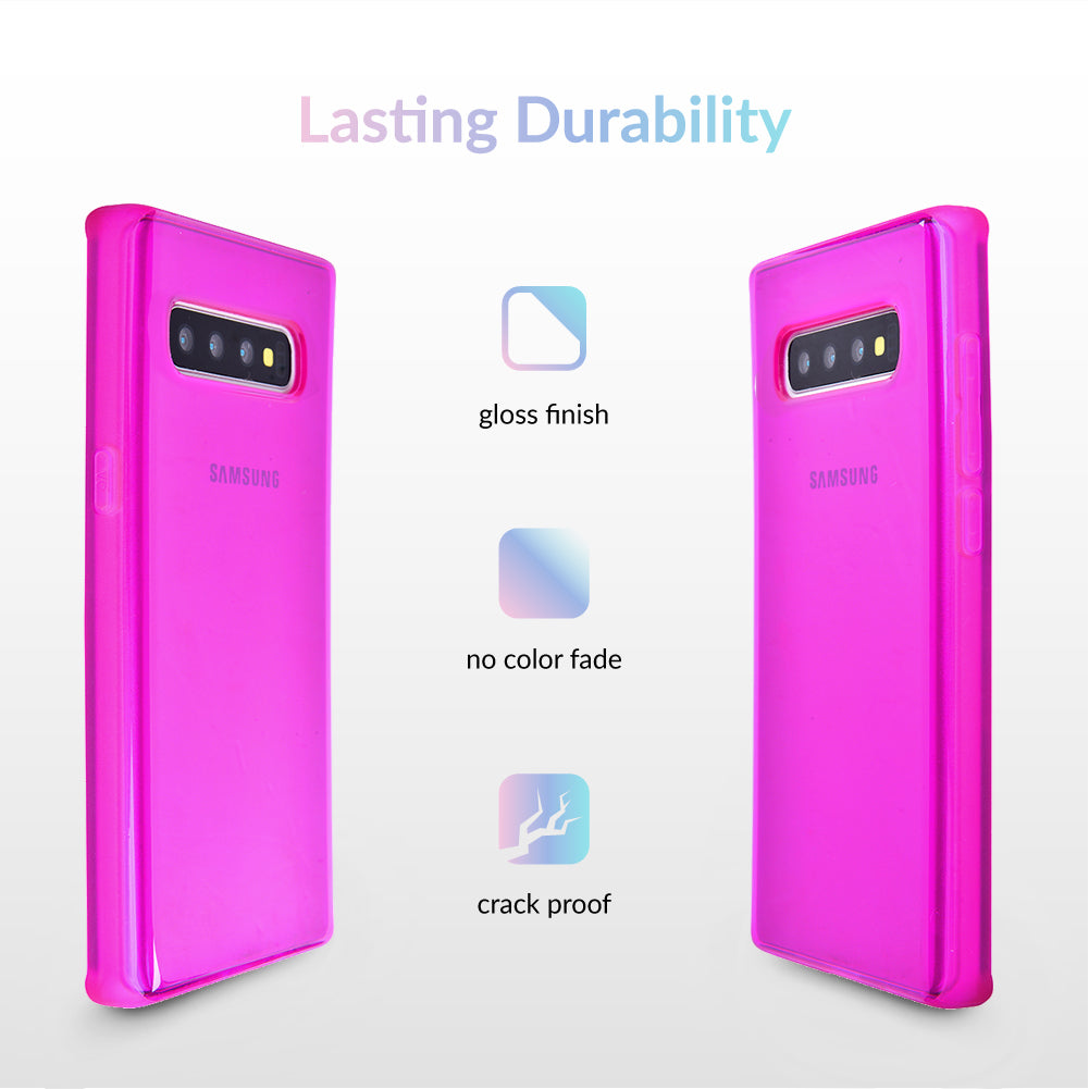 Neon Purple Clear Samsung Case