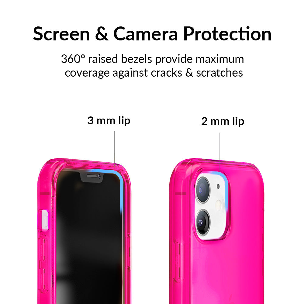 Neon Pink Clear iPhone Case