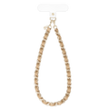 Nude Leather Chain Phone Charm