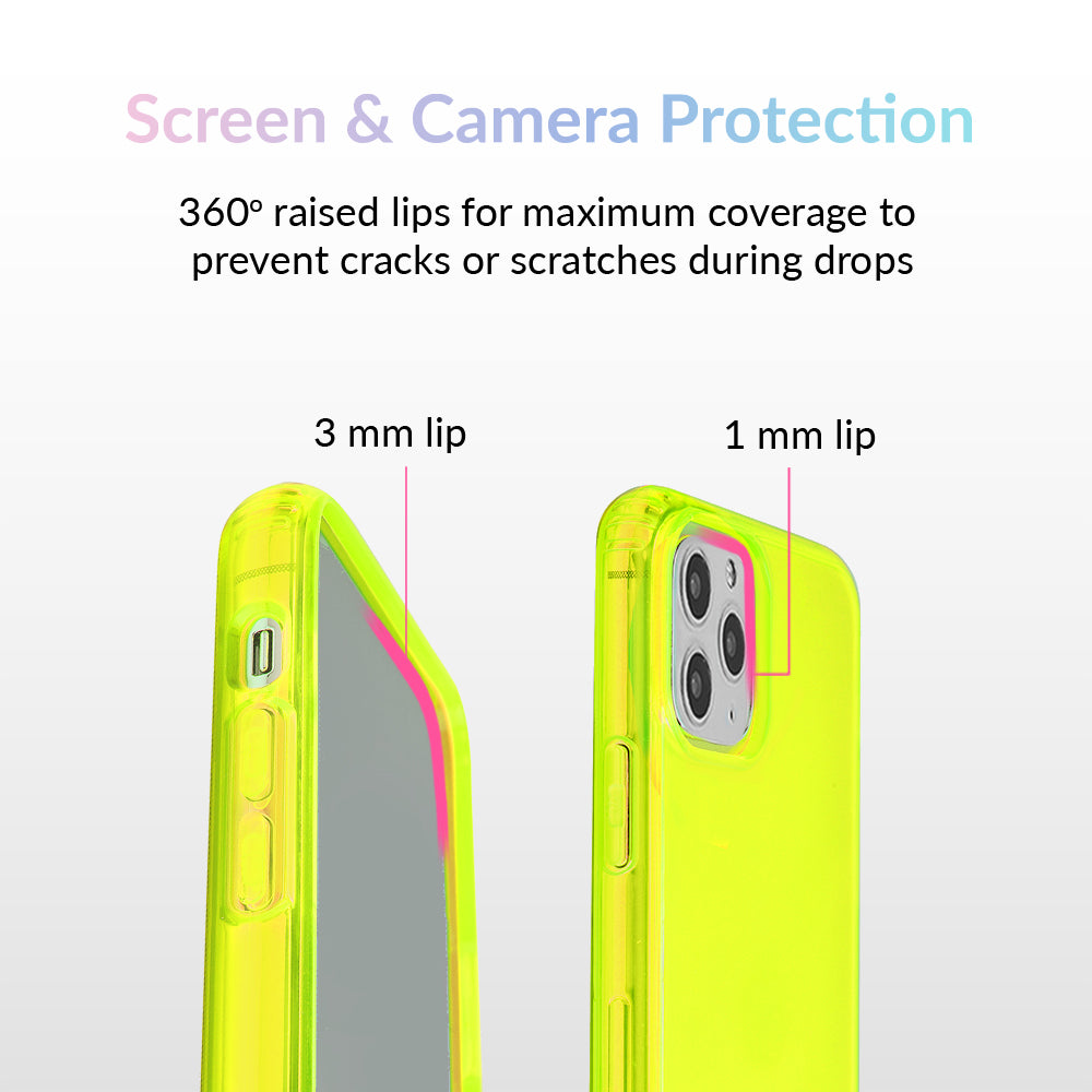 Neon Yellow Clear iPhone Case