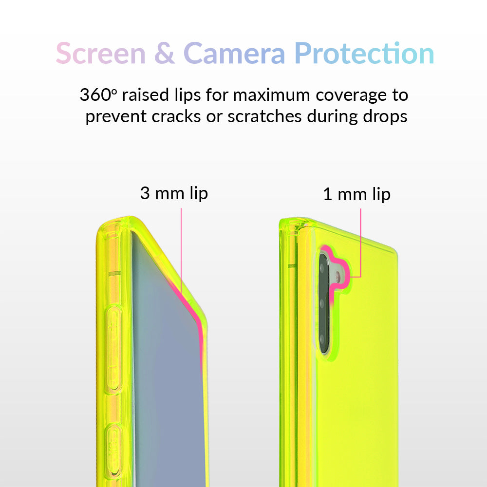 Neon Yellow Clear Samsung Case