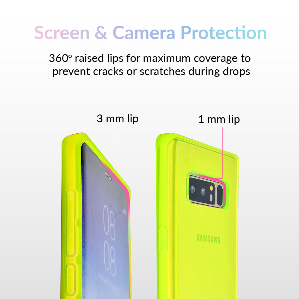 Neon Yellow Clear Samsung Case