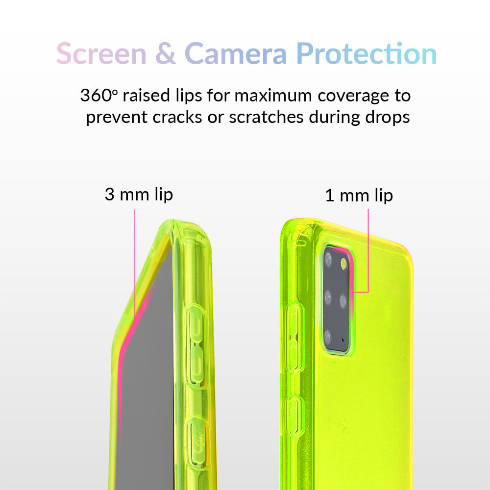 Neon Yellow Clear Samsung Case