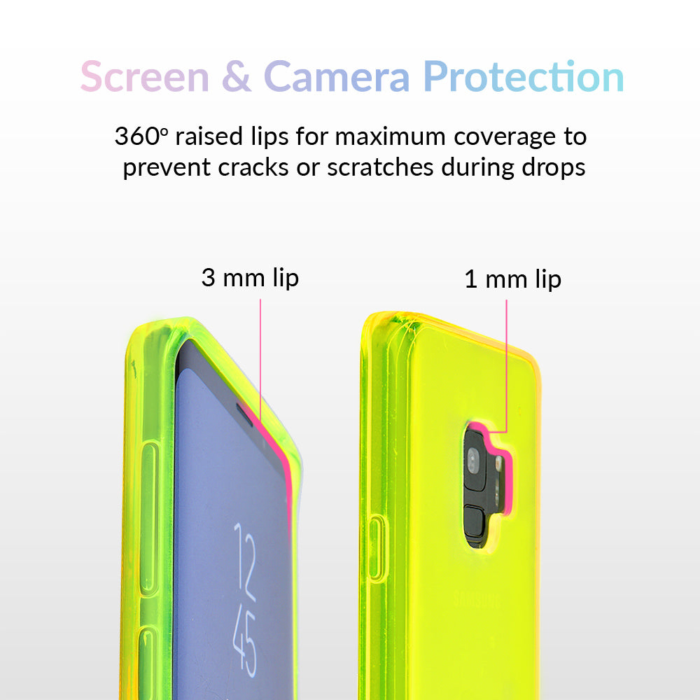 Neon Yellow Clear Samsung Case