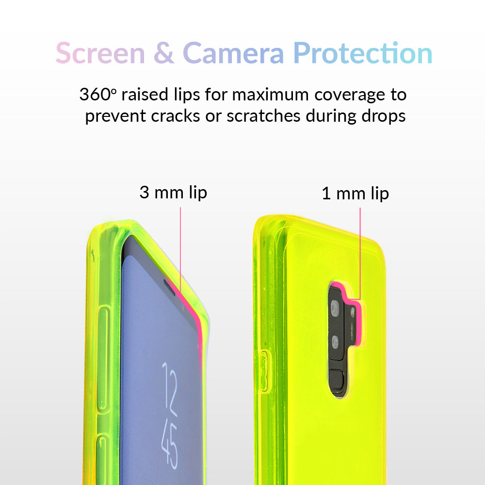 Neon Yellow Clear Samsung Case