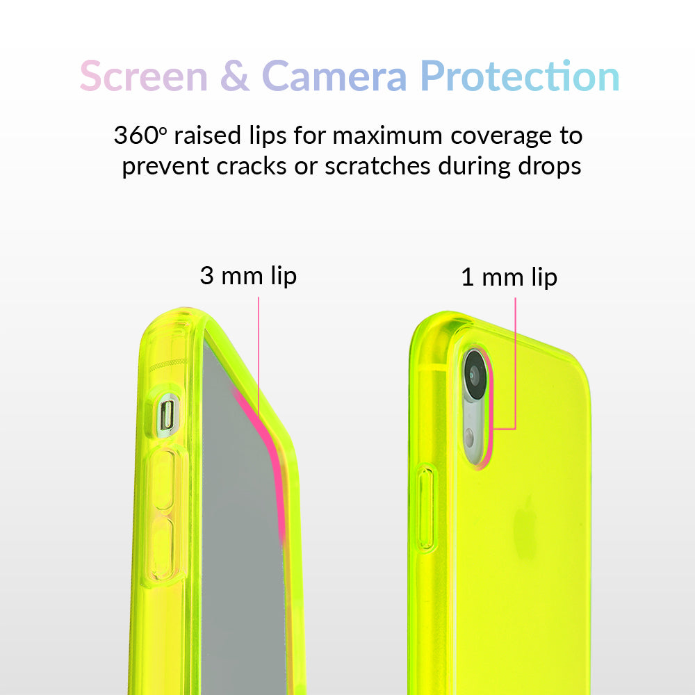 Neon Yellow Clear iPhone Case