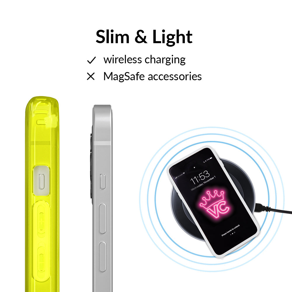Neon Yellow Clear iPhone Case