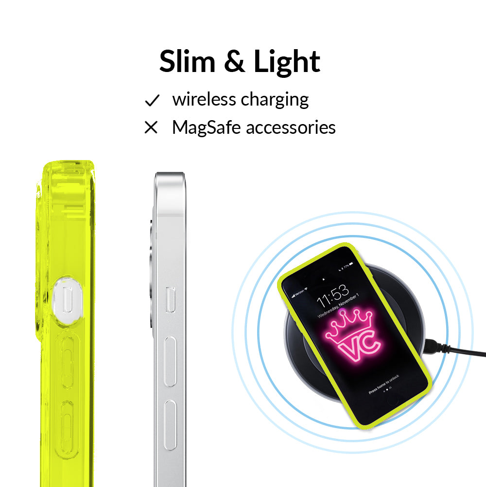 Neon Yellow Clear iPhone Case