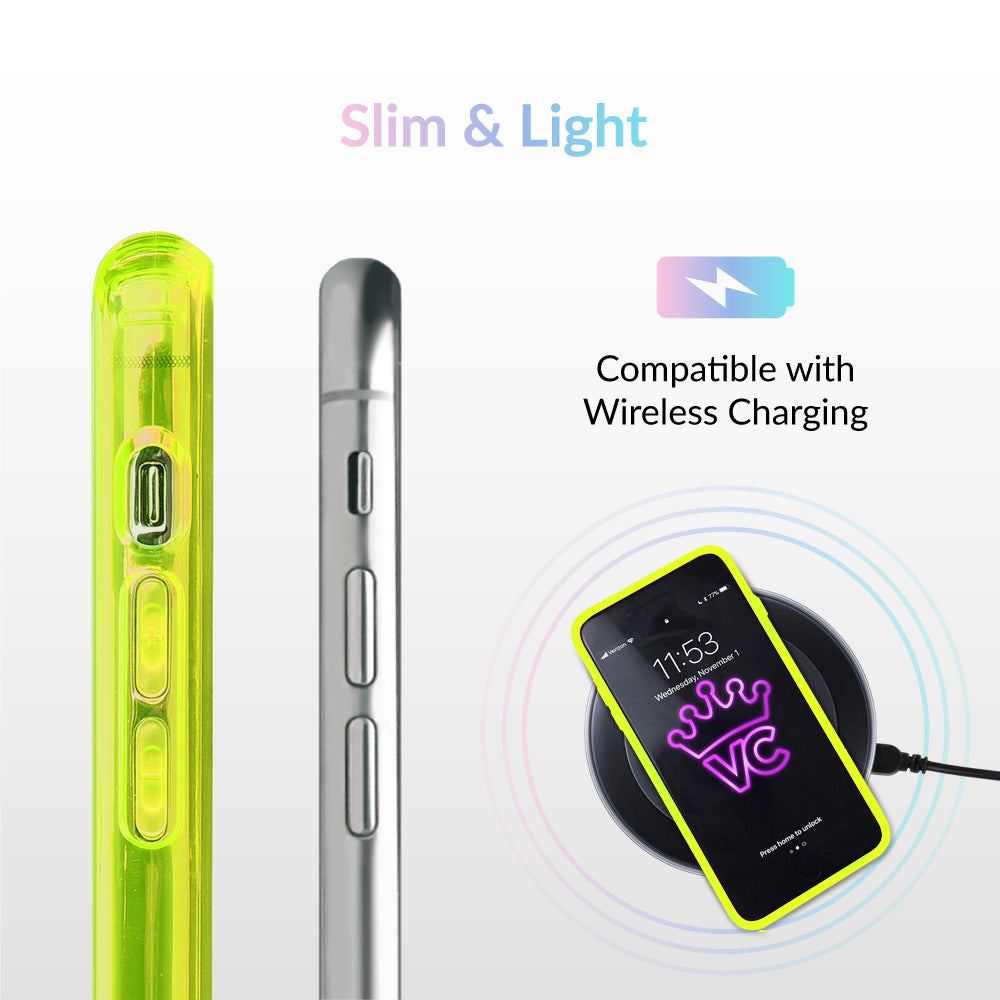 Neon Yellow Clear iPhone Case
