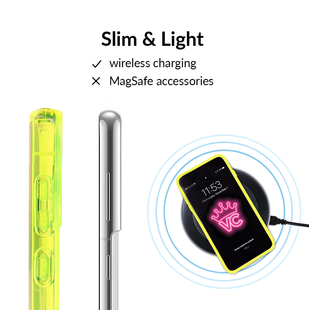 Neon Yellow Clear Samsung Case