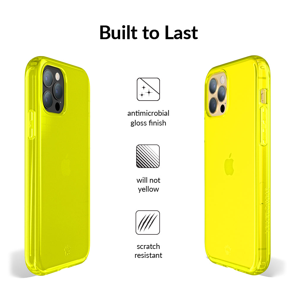 Neon Yellow Clear iPhone Case
