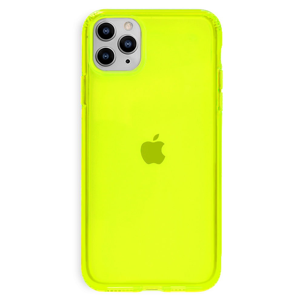Neon Yellow Clear iPhone Case