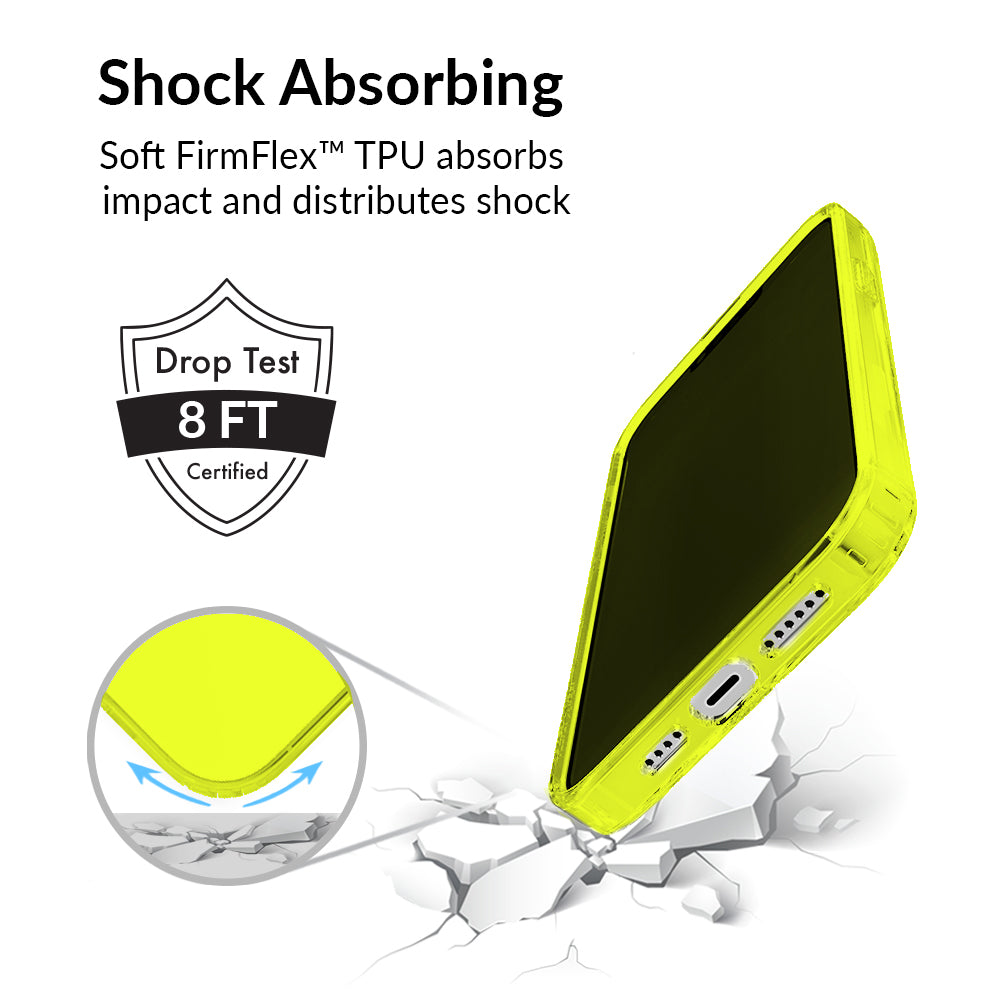 Neon Yellow Clear iPhone Case