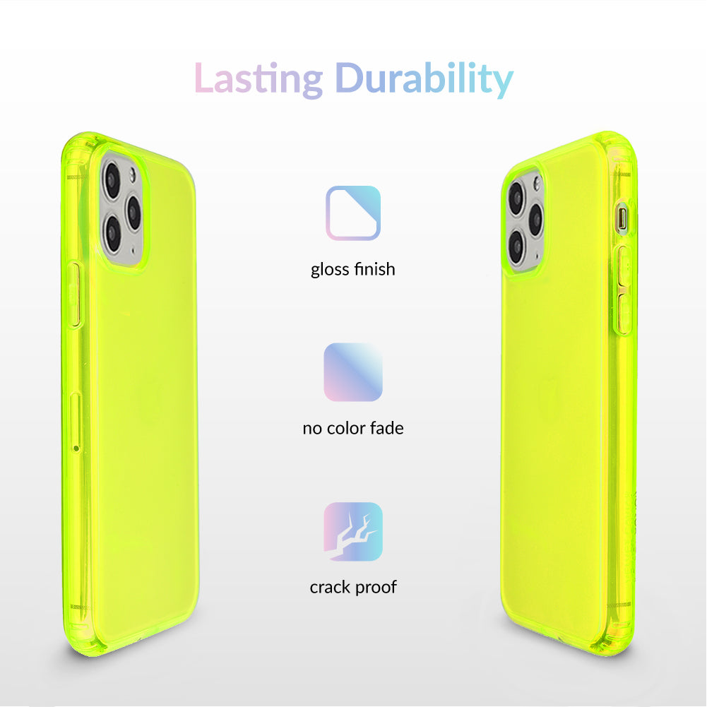 Neon Yellow Clear iPhone Case