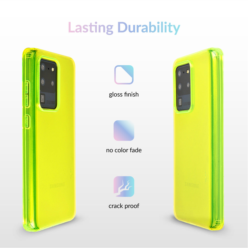 Neon Yellow Clear Samsung Case
