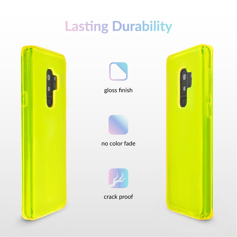 Neon Yellow Clear Samsung Case