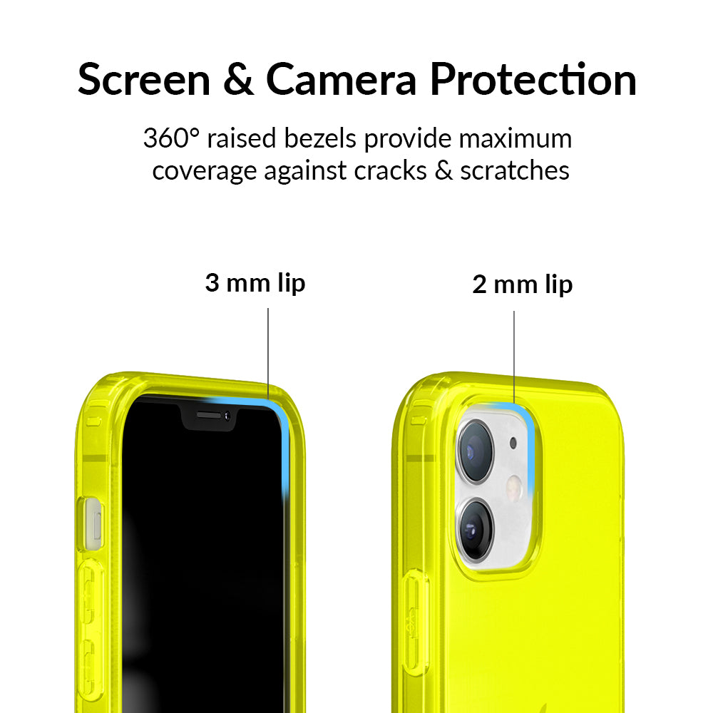 Neon Yellow Clear iPhone Case