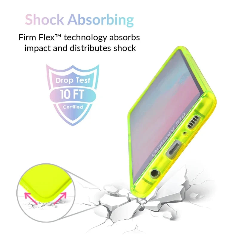Neon Yellow Clear Samsung Case
