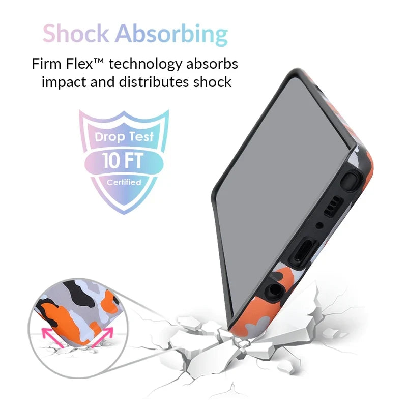 Orange Camo Samsung Galaxy Case