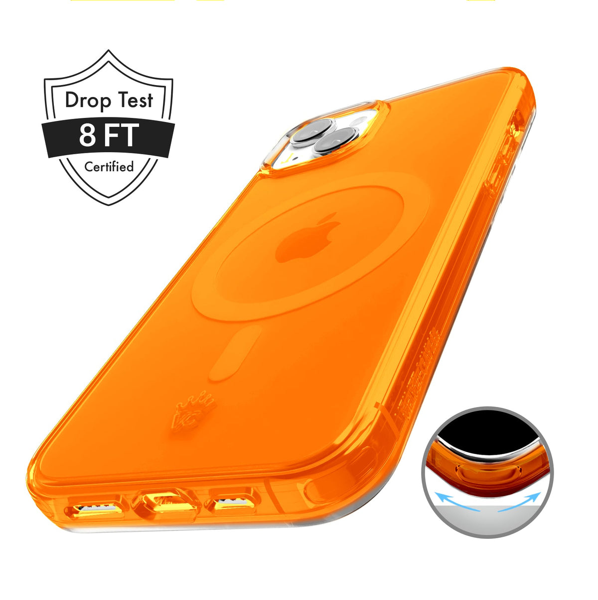 Neon Orange Clear iPhone Case