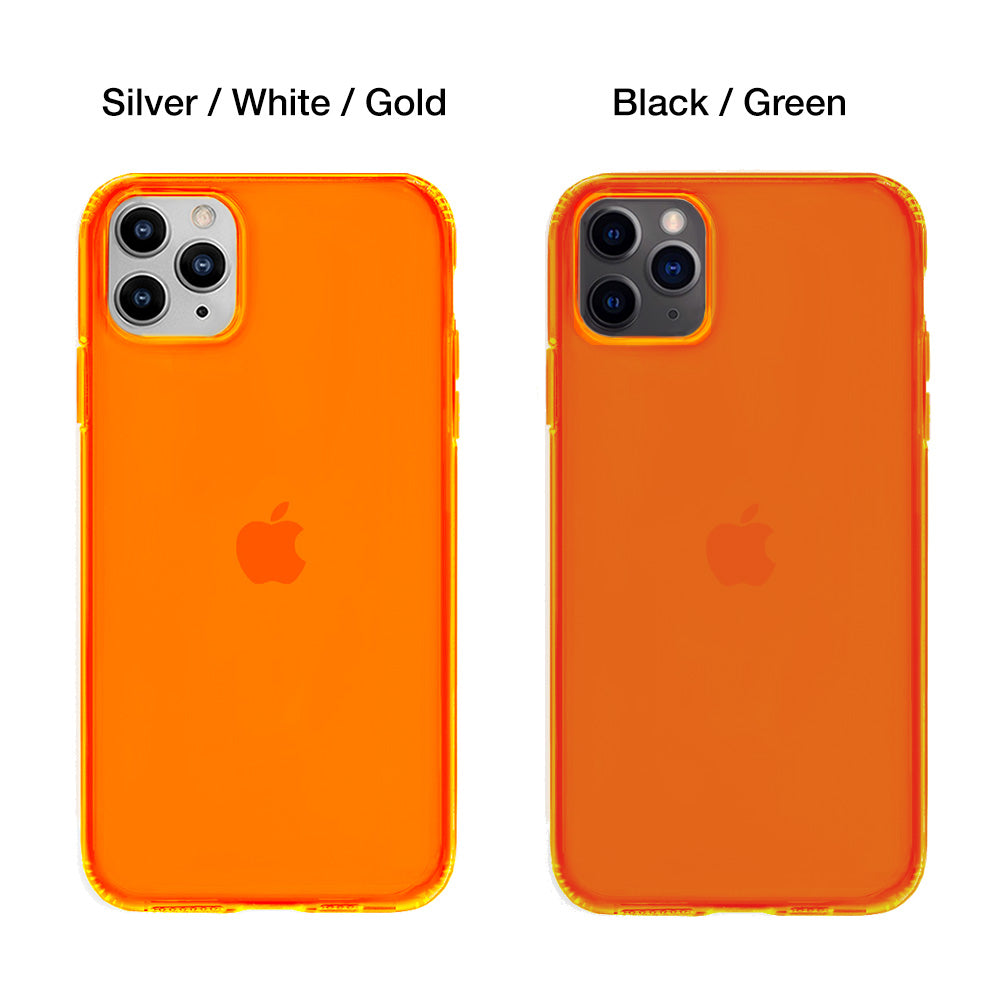Neon Orange Clear iPhone Case