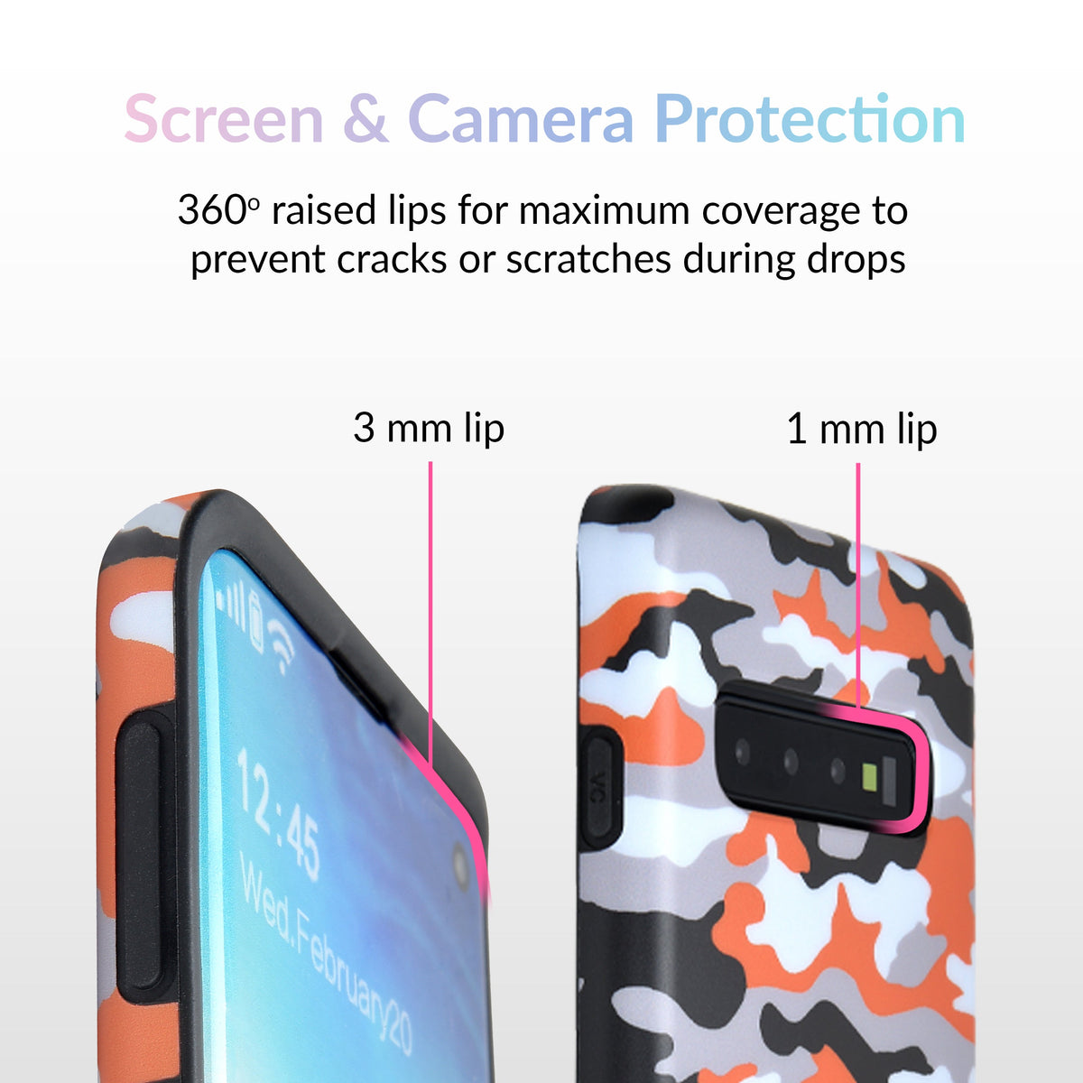Orange Camo Samsung Galaxy Case