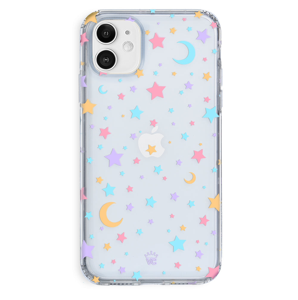 Pastel Starry Night Clear iPhone Case