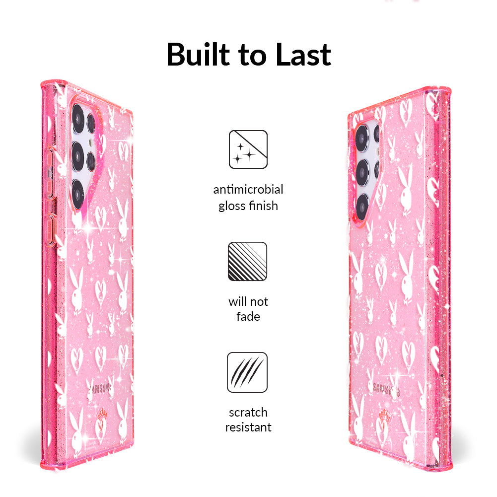 Playboy Pink Bunny Glitter Samsung Case