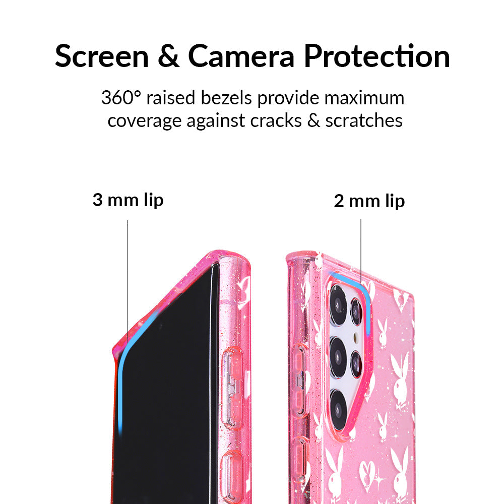 Playboy Pink Bunny Glitter Samsung Case