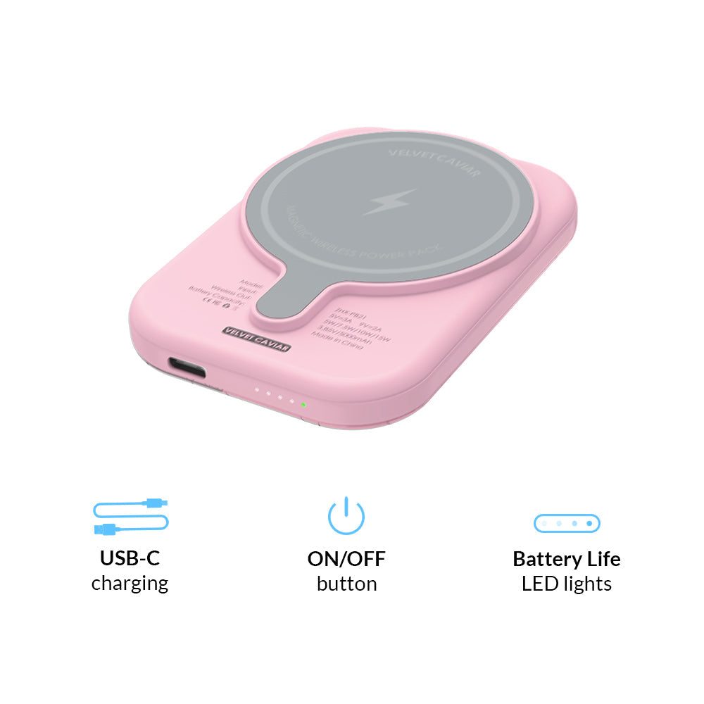 Playboy Pink Portable MagSafe Charger Power Pack