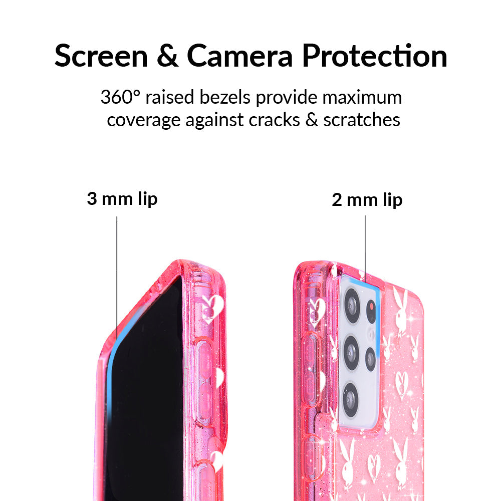 Playboy Pink Bunny Glitter Samsung Case
