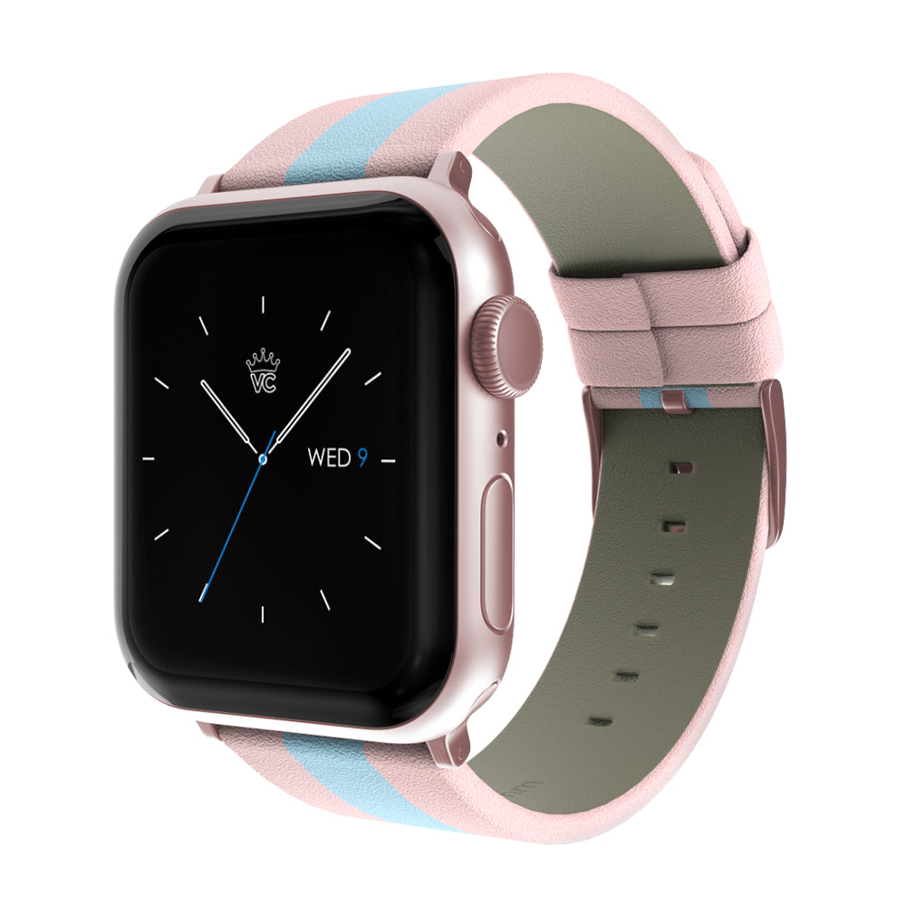 Pink & Blue Stripes Apple Watch Band