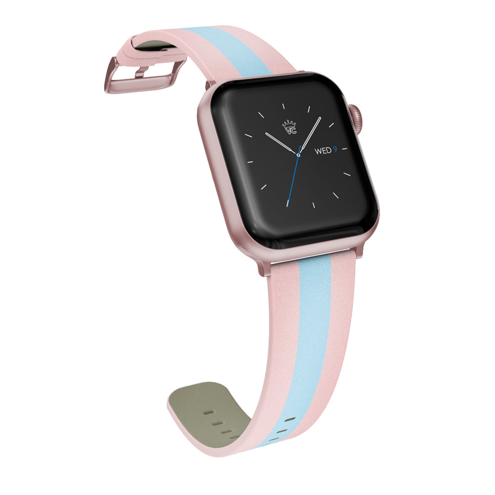 Pink & Blue Stripes Apple Watch Band