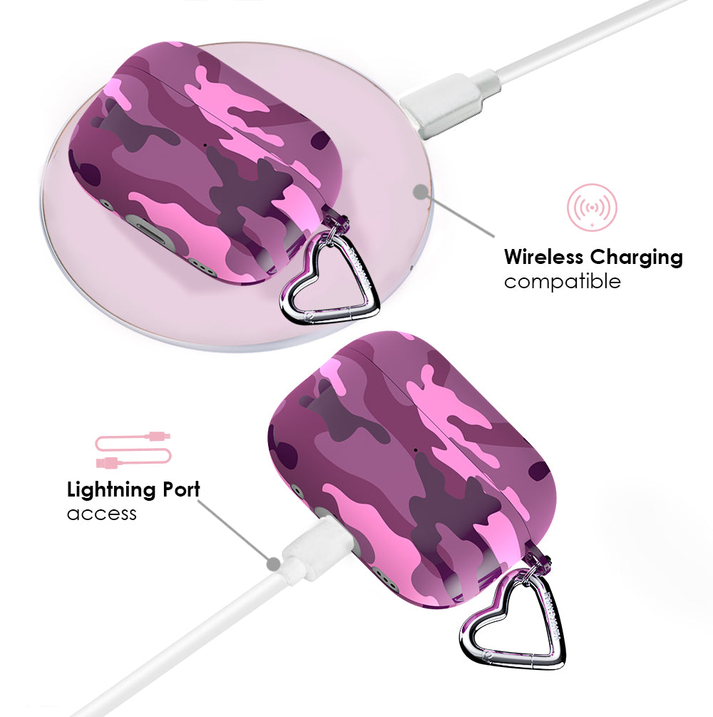 Magenta Camo AirPod Case