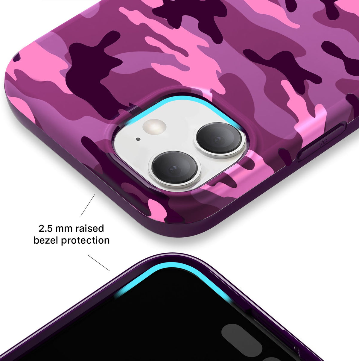 Magenta Camo iPhone Case